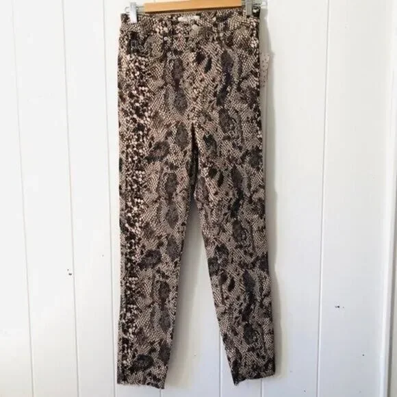 Free People Womens Raw High Rise Snake Print Jeggings Size 29 - Picture 5 of 12